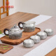 
Yilu Yafu handmade silver pot sterling silver 999 teapot home office living room tea room Kung Fu teapot tea set tea set tea utensils one pot four cups one common cup 695 grams + certificate