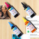 
Ink-cylinder printer ink plus ink syringe tool ink cartridge plus ink syringe flat head syringe syringe plus ink extraction and exhaust valve exhaust tool 100ML [black, blue, red and yellow four-color set for exclusive color ink adder gloves)