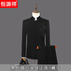 Hengyuanxiang Chinese tunic suit men's slim suit Chinese stand collar Chinese style suit wedding dragon pattern secret door groom and groomsman dress secret door dragon pattern black clothes plus * pants XS 160 weight 90-100Jin Jin is equal to 0.5 kg or so