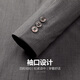 Lilang Youth Business Men's Double Elastic Suit Suit Men's Striped Suit Formal Three-piece Set A5CXF02 Stone Gray 175A