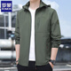 ROMON Jacket Men's 2025 New Spring and Autumn Thin Outdoor Mountaineering Soft Shell Jacket Windproof and Waterproof Outdoor Jacket Military Green Spring and Autumn Thin 868 2XL =150-165Jin Jin equals 0.5 kg