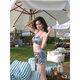 OMOM swimsuit women's new model Stars spaghetti straps BIKIN women's swimsuit sexy bikini swimsuit hot spring blue (A.B.C.D.E) M (101Jin Jin is equal to 0.5kg -115Jin Jin is equal to 0.5kg)