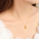 Chiba Jewelry 18K Gold Opal Diamond Pendant Dreamy Dawn Beautiful Necklace Birthday Gift 18K Gold