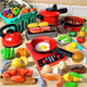 Disney (Disney) Kinderhause Küche Spielzeug Set Mädchen Baby Kinder Kochgirl Boy Kochsimulation Küchenwaren [Reiskocher] Große Größe 54 Teile (Modell)