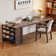 Kao Massivholz Tisch mit kleinen Bücherregal-Bücherregal-Store-Regal Wandlagerschrank bodenhöre kleines Bücherregal #681 Holzfarbe