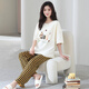 
Year of the Snake Year of the Nation Pajamas Women's Pure Cotton Summer Short Sleeve Trousers Red Loose Outdoor Outdoor Cotton Set YSH-687 L Code 100-120Jin [Jin equals 0.5 kg] Reservation shrinkage required