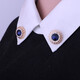 ANST Old Phoenix Gold Store Fashion Men's Brooch Brooch Crystal Shirt Collar Cleece Cuff Sunflower Medal Clip Clip Clip Clip Clip Clip Gold Base Red Crystal
