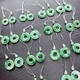 Moqianxue myanmar Jade Yang Green Серьги пончики ic