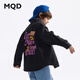 MQD (MQD) MQD children's clothing children's shirt spring new lapel long-sleeved washed denim shirt fashion printed top carbon black 150
