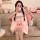 Pajamas Girls Algodón puro Manga corta 2025 Summer NUEVO AL MEDIO Y LAS NIÑOS GRANDES PARA JUNIER SIGULAR Madre e hija Pajamas T-826# Yugui Dog One Size 10 Tamaño (sugerido High 103-113)