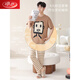 
Langsha pajamas men's summer pure cotton short-sleeved trousers men's cute cartoon thin fashion comfortable cotton home clothing set 689A M men's L size (suggested height 165-170C, weight 1