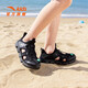 ANTA children's sandals, men's and women's shoes, 2026 summer new breathable slip-on river shoes, beach shoes, men's black-1 37