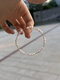 Fujiu 18k gold natural freshwater ak nucleated pearl real gold elastic bracelet light luxury niche baby pearl bracelet 4-5mm
