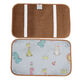 [736] Summer children's single ice silk rattan mat pillow sheet cool mat pillow case pillow mat baby pillow leather dressed in pairs Pink cartoon park (ice silk + rattan) for double side 30cmX50cm (one)