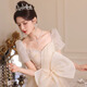 Libaixin abendkleid hell Luxus Nische High-End-Bankett weibliche Temperament High-End-Gefühl Schöner Kunstprüfungshost Jahrestreffen für Erwachsene Geschenk Champagner Farbe XL Vorschlagen 115-120jin [Jin ist 0,5 kg]