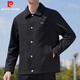 Pierre cardin jacket men's spring and autumn trendy loose work jacket men's lapel casual top men's clothing black XL