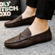 Holzspecker Britisch im britischen Stil Arbeit Soft Sohle wasserdichte lässige braune leichte leichte Jungen Liebenswerte Bohnenschuhe Herrenschuhe Geschäft D829 Black 43