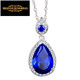 Yage sapphire pendant for women Japanese and Korean sterling silver plated 18k gold colored gemstone necklace precious gem tanzanite accessories
