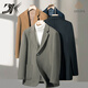DK Brand Herren-Kleidung 100% reine Wollanzugjacke für Herren doppelseitig Tweed Coat Kurzer Herbst- und Winterstil lässig und vielseitig Mida Green M.