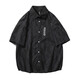 American Ice Seide kurzärmeliges Hemd Herren Sommer dünne trendige Marke Trendy Lose halbärmelige Kleidung Japanische Herrenhemd Jacke weiß 251 3xl