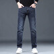 
JEEP SPIRIT brand jeans men's spring and autumn new slim straight men's pants stretch versatile men's high-end casual long trousers 1048 blue 29 waist circumference two feet two