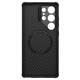 Neilkin suitable for Samsung S25 Ultra mobile phone case Kevlar magnetic full-pack lens protection bracket shell aramid fiber anti-fall simple thin and high-end protective cover for men extremely black fiber