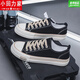 
Xiaohuilijia canvas men's shoes for spring breathable cloth shoes for men's shoes for men's sports and casual board shoes for students trendy versatile trendy shoes a1391 black and white 35