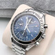 [Second-Hand 99 New] Omega Speedmaster-Serie Herren Uhr Automatische mechanische Uhr Luminous Chronograph Datum Schweizer Herren Uhr 39 Uhrendurchmesser Blue Disc 3523.80.00