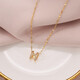 GIOIO Swarovski zirconium non-fading h letter necklace for women 18k gold light luxury niche 2025 new style same style
