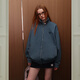 UNIFREE [Spring 25] Retro Washed Denim Jacket Miu Style Wearing Harrington Jacket L
