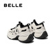 百丽（Belle）运动鞋女25夏新厚底透气涉水休闲鞋D5J1DBK5 白色/黑 37 (235mm)