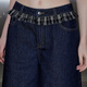 Unifree Retro Primary Color Wash gerader Jeans Frauen geprüft, spleißte lose Fünf-Punkte-Hosen s s s