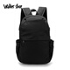Walker Shop [Brand Selection] Men's Backpack Simple Large Capacity Computer Bag Backpack Men's Backpack Waterproof Travel Bag Black