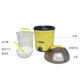 Richuang Máquina de yogurt doméstica RC-L1 Temperatura constante totalmente automática yogur hechas natto arroz vino de yogurt multifuncional 1.5l energía automática de energía mini máquina de fermentación amarillo