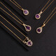 Van Sidi Purple Crystal Clampsia Halskette für Frauen Nischendesign Liebe Anhänger Schmuck beste Freund Kinder Schüler gute Schwestermädchen Zi Zi Zi Zi Zi N Nr. 14 A893