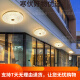 OUOETY心镜全铜户外吸顶灯别墅入户门顶灯简约过道露台阳台灯防水庭 X38 X3895-400/圆形