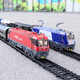 Bencao train sand table model full set of train models for boys and children toys track electric alloy remote control harmony power machine exquisite ballistic missile vehicle set with harmony D3D red head + charging set