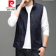 Pierre Cardin Spring et automne Nouveau gilet mince gilet décontracté pour hommes gilet extérieur gilet à cheval d'âge moyen