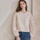Roeyshouse Royshouse Estilo de albaricoque suelto para mujeres 2025 Spring New Chic Band Band Shirt Top 11730 Apricot 2xl
