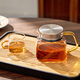 Yaji glass teapot Guanyu bubble teapot 600ml glossy heat-resistant mini transparent glass teapot office single teapot