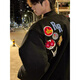 Katuchi American high street badge letter embroidered baseball uniform men's spring and autumn trendy brand loose high street bomber jacket white XL
