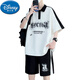 Disney (Disney) Teenager kurzärmeliges T-Shirt 12-15-jährige Jungenkleidung 13 Junior High School-Schüler Polo-Shirt 14 Kindersommeranzug 6629 Weiß (kurzärmelig + Shorts) Qualitätssicherung 170 m 90-110jin [Jin gleich 0,5 kg]