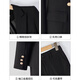 Men's Yishan suit suit for women in spring and autumn, new temperament, interview formal wear, high-end work clothes, slim professional suit jacket, black suit + bootcut pants M