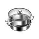Jiuyang Jiaren one-piece 316 stainless steel mandarin duck pot thickened double-ear soup pot commercial compartmented hot pot household soup pot 34cm mandarin duck pot with lid one-piece molding