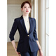 Purple striped blazer women's long-sleeved high-end host professional suit temperament suit formal manager work clothes gold suit + pants L (recommended 100-110 Jin Jin equals 0.5 kg)