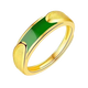 DL 1998 Fat Donglai same style Vietnamese alluvial gold plain ring, grab gold, unisex, inlaid with green jade ring, opening can be set, inlaid with green jade/ring 7.656 grams, one day loss, with opening adjustable