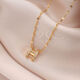 GIOIO Swarovski zirconium non-fading h letter necklace for women 18k gold light luxury niche 2025 new style same style