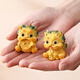 Les petits ornements de dilition fortune de Yunya de Yunya, ornements de bureau créatifs de la bête de dénigrement or, Office, Office décompressant les mini pendentifs, Zhaocai Jinbao [quatre packages] Pink + Yellow