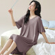 
Meijun nightgown with chest pad summer modal pajamas for women in summer thin simple short-sleeved pregnant women home clothes summer A11762 [with chest pad] M