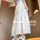 Langsha White Skirt Women's Autumn 2025 New High Waist Slim A-Line Puff Skirt Mid-Length Lace Cake Skirt